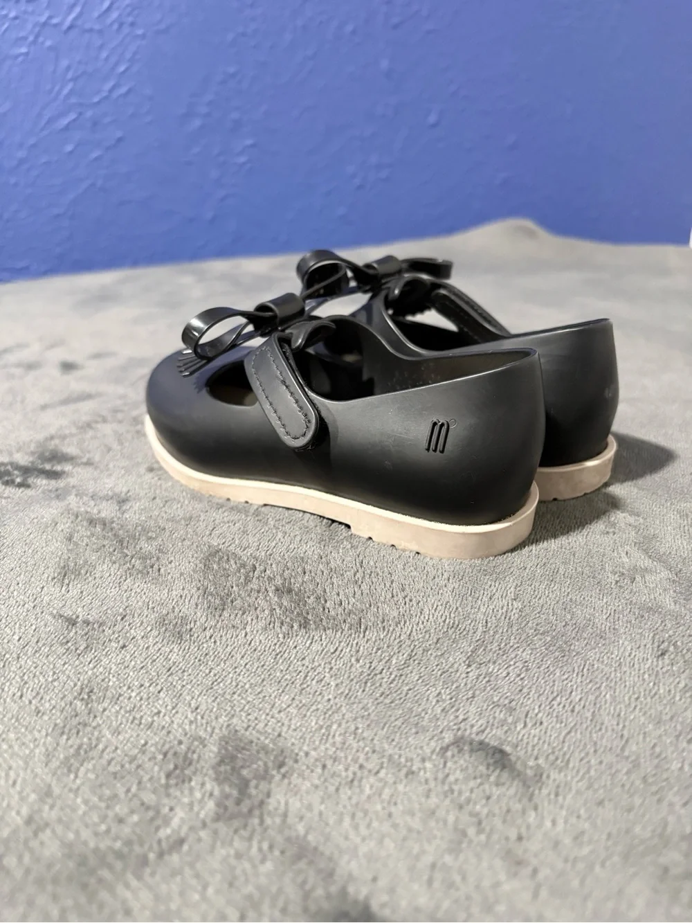 Mini Melissa Jelly Mary Jane Flats with Bow Accent